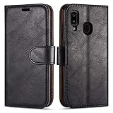 Case Collection für Samsung A20e Hülle - Leder Handyhülle mit Kartenfächern [RFID-Blockierung] Stoßfest [Ständer] Handy Schutzhülle für Samsung Galaxy A20e Hülle