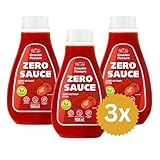 Zero Sauce Curry Ketchup 3x 425ml Light Sauce, ohne Fett und ohne Zuckerzusatz, vegan und glutenfrei, Keto Diät geeignet (425 ml (3er Pack), Curry Ketchup Style)