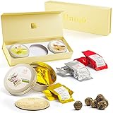 TEA Uniqo Teeblumen Geschenkset mit 18 Teerosen | Muttertagsgeschenk Geschenk für Mama | Originelles Tee Geschenk für Frauen, Teeliebhaber | Grüntee, Schwarztee, Weißer Tee mit Blüten