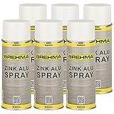 BREHMA 6X Zink Alu Spray Rostschutz Korrossionsschutz hell Grundierung