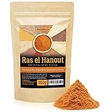 Ras el Hanout, orientalische Gewürzmischung, 250g gemahlenes Raz el Hanut Gewürz, marokkanisch arabische Gewürzmischung für Tajine, Couscous und mehr