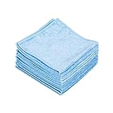 VIOVIE Profi Micro Tuch 10er Paket 40x40 cm blau, Putztücher mit maximaler Aufnahmekraft von Staub, Schmutz und Flüssigkeit, langlebige Mikrofaser Allzwecktücher mit Kantenschutz gegen Kratzer