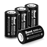 BONAI C Akku 5000mAh Baby C Wiederaufladbar Batterien Hohe Kapazität C Accu NiMH 1,2V C Zellen Aufladbare C Akkubatterien mit geringer Selbstentladung & Lange Lebensdauer (4 Stück)