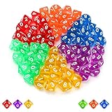 Lociban Polyedrische Würfel Set, 60 Stück Dice, 10 Seitige Bunt Würfel, D10 Spielwürfel für DND RPG MTG Tischspiele