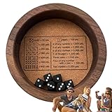 Classic Würfelspiel Mit Tablett | Stabiles Holz Würfeltablett Für Brettspiel | Verhindert Wegrollen Der Würfel, Perfekt Für Familie, Freunde, Spielabende, Freizeit Und Geschenke