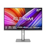 ASUS ProArt PA279CRV - 27 Zoll 4K UHD Professioneller Monitor - 16:9 IPS, 3840x2160 - ergonomisch, Pivot, Calman, hohe Farbtreue, DisplayHDR 400 - DisplayPort, HDMI, 96W USB-C, USB-Hub, Speaker