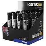 Maxler L-Carnitine 3000 - Blaubeere-Himbeere - 14x25ml - Hochdosiertes L Carnitin Liquid - Vegane Nahrungsergänzuing - 3000mg Wirksotff pro Portion - 14 Portionen