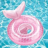 Flintronic Baby Schwimmring, Verstellbare Aufblasbare Schwimmsitz für Baby, Baby Schwimmhilfen Spielzeug, Baby Schwimmen Ring für Kinder 6 Monate Bis 3 Jahre (Meerjungfrau)