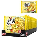 Nissin Ramen - Thai Roasted Chicken, 10er Pack, Instant-Nudeln asiatischer Art, nach thailändischer Rezeptur, schnell & einfach zubereitet, asiatisches Essen (10 x 65 g)