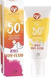 ey! organic cosmetics Sunfluid KIDS Sonnenfluid LSF 50+ wasserfest, vegan, ohne Mikroplastik, Naturkosmetik für Gesicht und Körper, 1er Pack (1 x 100ml)