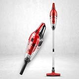 LRFVADW Staubsauger Cordless Staubsauger, saugstark-Stick und Hand Leicht Bagless Großräumige Staub Cup Vacuum Ideal for Hartboden Teppich Haustier-Haar for Heim(Red)