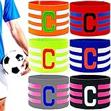 RUIJIE Fußball Kapitänsbinde Armbinde 6 Stück Captain Armband Multicolor Gummizug Fussball Spielführerbinde Sport Spielführer-armbinde Elastic Kapitäns Armbinden Klettverschluss für Erwachsene Kinder