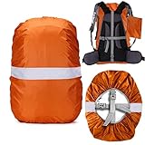Cosowe Regenschutz für Rucksack Schulranzen, Wasserdichter Rucksack Regenhülle Cover Regenüberzug mit Reflektorstreifen Rutschfester Kreuzschnalle, Perfekt für Camping, Outdoor Aktivitäten