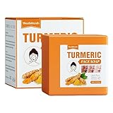 Turmeric Soap, Kurkuma Seife, Curcuma Naturseife, Kurkuma-Seife, Kurkuma-Seife, Dunkle Flecken, Hyperpigmentierung, Glatte Haut, Natürliches Und Organisches Kurkuma-Seifenstück Für Körper Und Gesicht