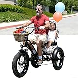 Dfdieratve Elektro Dreirad für Damen & Herren - 500W, 20' Breitreifen, 40km/h, 30km Reichweite, 200kg Zuladung, Tret- & E-Modus - Sicher & komfortabel