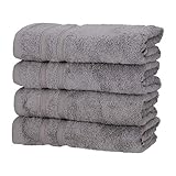 4er Handtücher Kiesel | 50% Bambus & 50% Baumwolle | ÖKO-TEX Standard Zertifiziert | Nachhaltige Premium Qualität 450 g/m²