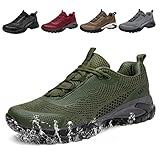 Ulogu Wanderschuhe Herren Damen Wasserdicht Atmungsaktiv Trekkingschuhe Leicht Outdoorschuhe Wanderhalbschuhe rutschfeste Bergschuhe Kletterschuhe, Grün, Gr.39