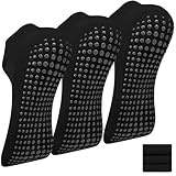Oumida 3 Paar Yoga Socken Anti Rutsch Socken Damen, Rutschfeste Stoppersocken für Pilates Barre Ballett Tanz Trampolin Krankenhaus, Reha, Heim Sox EU 36-41