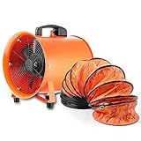 Owneed Air Mover Gebläse, 320W, MIT PVC-Kanal-Schlauch, 2800/3300rpm, Teppich-Trockner, fur Kühlung, Lüftung, Trocknung