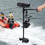 Mqwdxzfes 48V 1400W Elektro Aussenbordmotor, Bürstenloser Trolling Motor mit LED Display & 118kg Schub, Elektromotor Außenborder für Schlauchboot, Kajak, Fischerboot, bis 1500kg, 2300 U/min