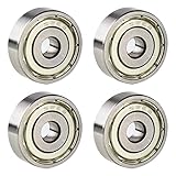LIUJZZJ 4 Stück 608 ZZ Skateboard kugellager inlineskates zubehör lager Geeignet für ABEC-Lager Kann für Skateboarding oder Inline-Skates verwendet werden usw (8x22x7) mm