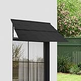 Markise Balkon Fenstermarkisen Wandmontage Terrassen Markisen, Metall Sonnenmarkise mit Aluminiumrahmen für Fenster, Türeingänge und Veranden entwickelt wurde, 58 * 46cm (C)
