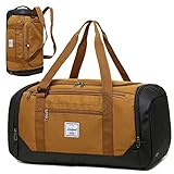 Laripwit Reisetasche Herren 40L Mittelgroß Sporttasche mit Schuhfach und Nassfach Weekender Travel Tasche Rucksack für Reisen Duffel für Damen, Braun