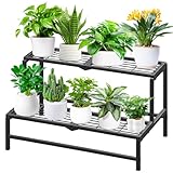 KHayRovies 2 Stufiger Metall Pflanzenständer Blumentreppe,...