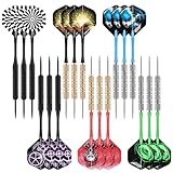 CyeeLife Dartpfeile mit Metallspitze,18 Stück Profi...
