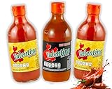 Valentina hot Sauce scharfe Soße - (Pack von 3) je 370ml - 2x Valentina Salsa Picante scharfe und 1x extra scharfe chili Sauce