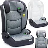 2IN1 Autositz Sitzerhöhung Kindersitz nach ECE R129 für Kinder von 100-150 cm höhenverstellbarer Grau