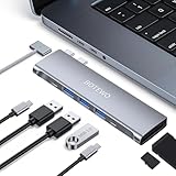 USB C MacBook Adapter: USB C Hub - MacBook Docking Station mit Thunderbolt 3, 4K HDMI, 3 USB 3.0 Port,TF/SD Kartenleser, USB c dongle Kompatibel mit MacBook Pro/Air 2020-2016