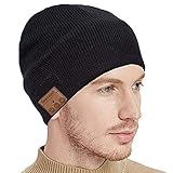 seenlast Bluetooth Mütze, Originelle Geschenke für Männer Frauen Bluetooth 5.0 Beanie Hut Kopfhörer Musik Mütze mit Lautsprecher, Waschbar Strickmütze Weihnachten Geschenke für Outdoor Sport