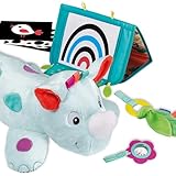 Ravensburger 4866 Play+ Nashorn Spielkissen (für die Bauchlage), 4-teiliges Set, Tummy Time Spielzeug, Kuscheltier trainiert die Bauchlage, für Babys ab 0 Monaten