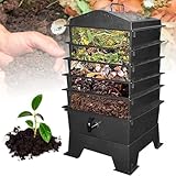 Kompostier-Abfallbox, Kompost-Aufbewahrungsbehälter, Lebensmittelabfall-Recycling-Aufbewahrung für Garten, Selbstmontage Kunststoffkörper, Wurmkomposter zur effizienten organischen Entsorgung