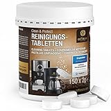 Coffeeano 150 Reinigungstabletten für Kaffeevollautomaten und Kaffeemaschinen. Reinigungstabs für Delonghi, Siemens, EQ Series, Jura, Krups, Bosch, Miele, Melitta, WMF uvm.