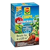 COMPO Schnecken-frei - Schneckenkorn - regenfest - Streugranulat gegen Schnecken im Vorteilspack - reicht für bis zu 1800 m² - 4x225 g, Schneckenfrei