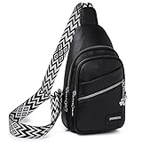 Myhozee Sling Bag Damen Klein Brusttasche PU Leder Schultertaschen Handy Umhängetasche Crossbag Umhängen für Outdoorsport, Wandern, Radfahren, Reisen