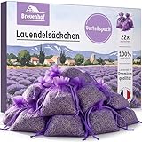 22x Lavendel Duftsäckchen - Mottenschutz für Kleiderschrank bei Kleidermotten* - Echter Lavendel getrocknet 100% natürlich - Lavendelsäckchen für Schrank, Auto, Raum & Wäsche