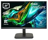 Acer EK271H Monitor 27 Zoll (69 cm Bildschirm) Full HD, 100Hz HDMI, 75Hz VGA, 5ms (GTG), HDMI 1.4, FreeSync, Schwarz