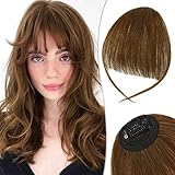 Pony Haarteil Echthaar, 100% Remy Echthaar Fringe Bangs, Echthaar Pony Für Pony Extension Echthaar, Natürliche Bangs Für Frauen Mädchen, Natürliche Schwarze Farbe