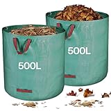 Zanfqvo Gartenabfallsack Stabil 2 x 500L - Gartensack...