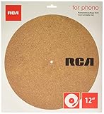 RCA Plattentellerauflage für Plattenspieler aus Kork - 30cm Durchmesser, antistatisch, plattenschonend, vibrationsdämpfend