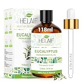 HELAIF Ätherisches Eukalyptusöl 100% Rein Natürlich 118ml Eukalyptusglobulus Für Aromatherapie, Diffusor, Sauna & Duftöl