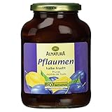 Alnatura Pflaumen 1/2 Frucht 1 x 540 g, Abtropfgewicht 1 x 305 g