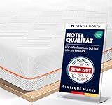 Hochwertiger Topper 90x200cm 7cm hoch - H2/H3 Matratzentopper mit weicher Gel-Memory- und stützender Komfortschicht - Ökotex 100 Zertifiziert - Bezug atmungsaktiv & waschbar