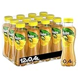 Fuze Tea Schwarzer Tee Zitrone Zitronengras - außergewöhnliche Fusion aus Tee und fruchtigem Zitronen-Geschmack - Tee aus nachhaltigem Anbau - Einweg Flaschen (12 x 400 ml)