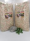 Teichsticks Teichfutter Sticks 3-Fach Mix Vorteilspack 2 x 3 kg Beutel +Schmuckstein Beach Pepples mit Muschelblume echte Teichpflanze Futter für alle Teichfische Goldfischfutter,Koifutter von Sahawa