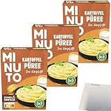 Minuto Kartoffelpüree Komplett einfach und schnell 3er Pack (3x300g Packung) + usy Block