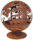 Esschert Design Elchmotiv Feuerball 58 x 58 x 66 cm, aus...